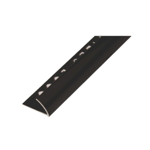 UNIPERFIL ALUMINIO TILES 12MM X 2.5M EUROCANTO NEGRO BRILLO