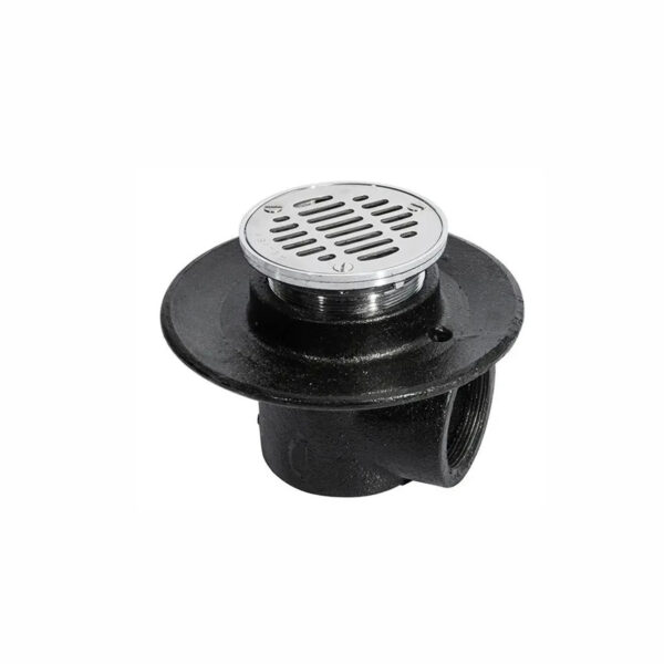 COLADERA HELVEX CORTA 1 BOCA LATERAL REJILLA REDONDA REMOVIBLE