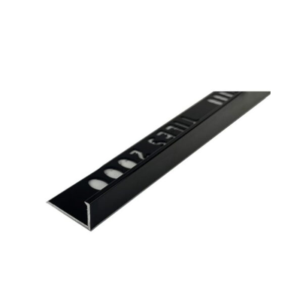 PERFIL L ALUMINIO TILES 12MM X 2.5M NEGRO BRILLO