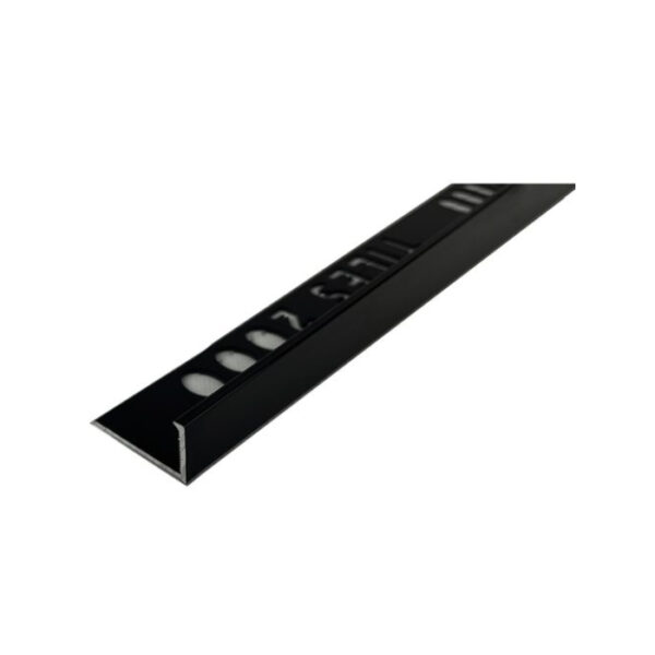 PERFIL L ALUMINIO TILES 12MM X 2.5M NEGRO MATE