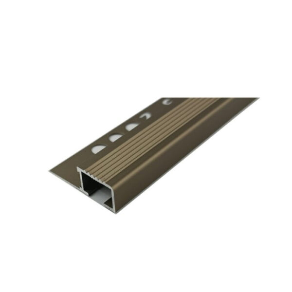 PELDAÑO ALUMINIO TILES 10MM X 2.5M COBRE MATE