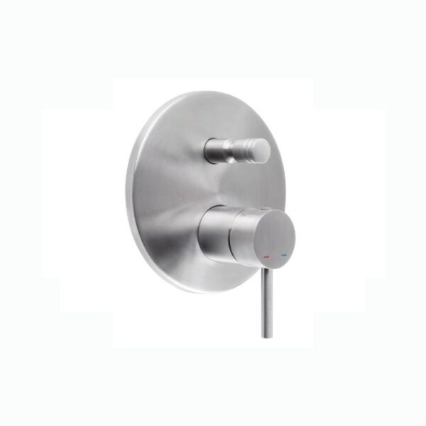 MONOMANDO URREA P/REG O TINA CON DESVIADOR INOX SATIN