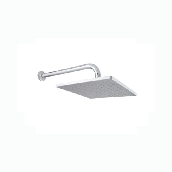 REGADERA URREA C/BRAZO Y CHAPETON CUADRADA DE 22 CM CROMO