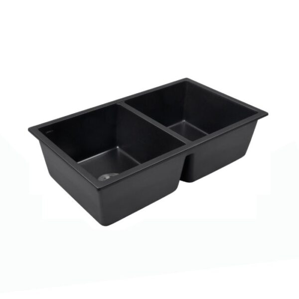 FREGADERO URREA DOBLE TINA SUBMONTAR NEGRO 78X45X20
