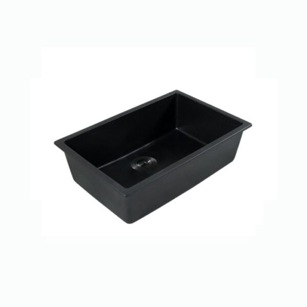 FREGADERO URREA TINA SENCILLA SUBMONTAR NEGRO 68X45X20
