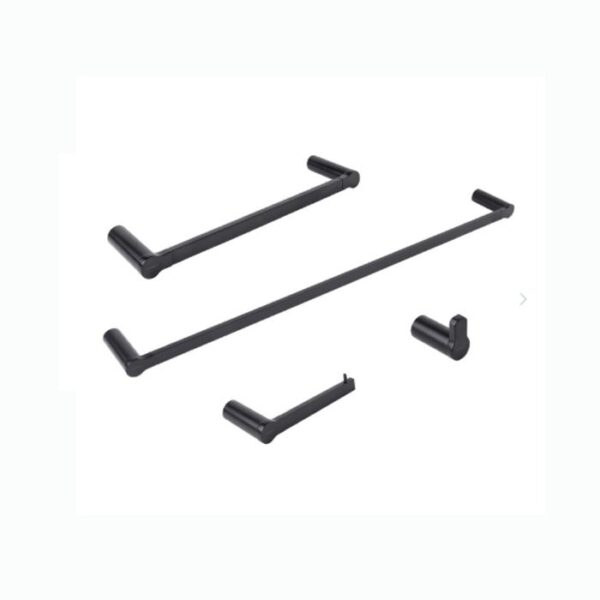 ACCESORIOS URREA P/BAÑO LIA NEGRO MATE 4 PZAS