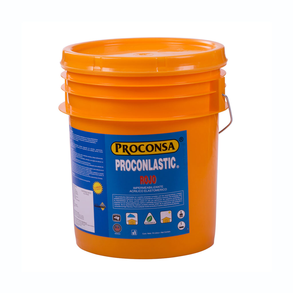 Proconsa PROCONLASTIC PROCONSA ROJO CUBETA 19LTS 5 A?OS – Materiales Roma S.A ...